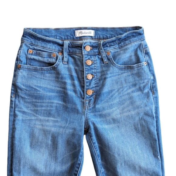 Madewell Cali Demi-Boot Jeans in Bronson Wash: Button-Front Edition Sz 27 - Picture 8 of 14
